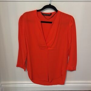 Stunning Zara blouse. Sz:XS bright orange